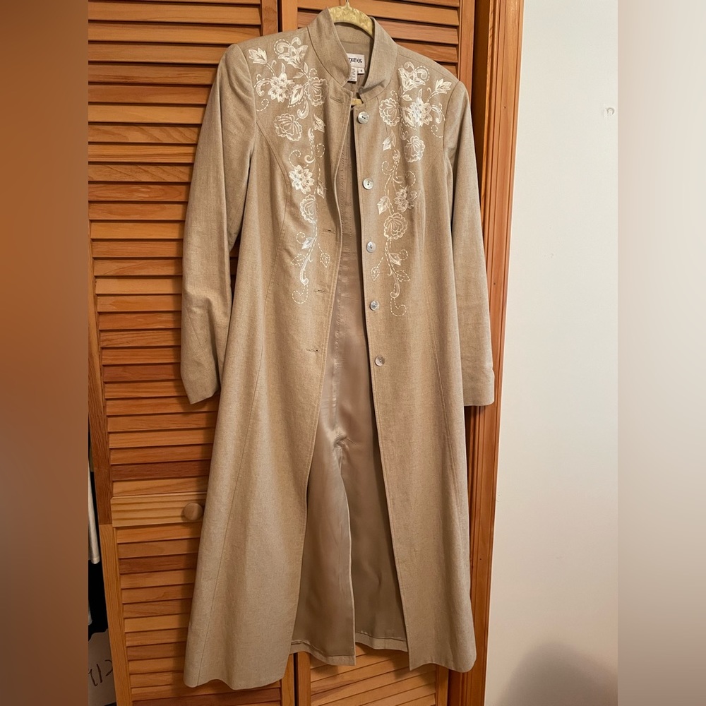 Duster Type Coat, Split Back, Great With Boots! - image 1